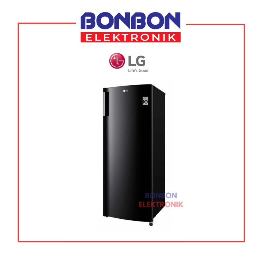 LG Upright Freezer Inverter GN-INV304BK / GNINV304BK 165L 6 Rak Lemari Es Pembeku