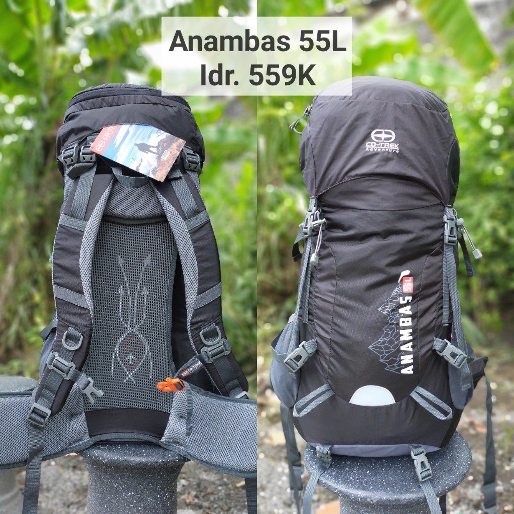 Tas Carrier Co-Trek Anambas 60 Liter Original Free Rain Cover Cotrek