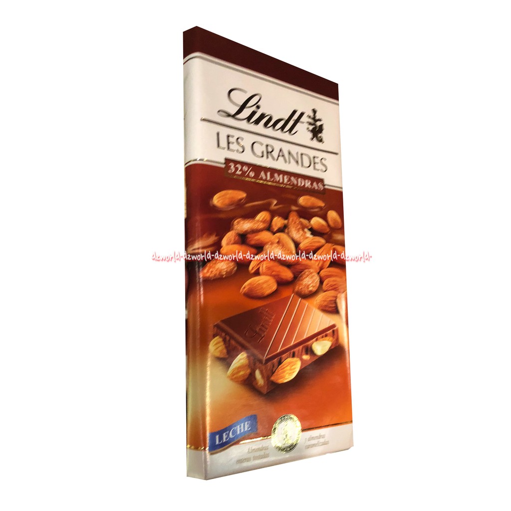 Lindt Les Grandes 100gr Almendras Hazelnut Almendras Caramel Feur Lesche Coklat Kacang Lind Linor Import