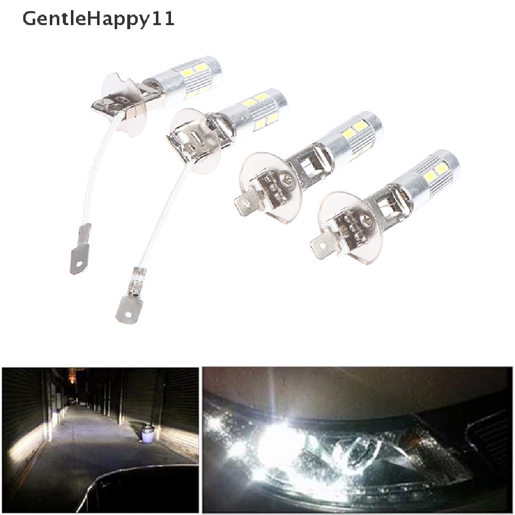 Gentlehappy 2Pcs Lampu Kabut Depan Mobil LED H1 H3 12V 5630 6000K DC