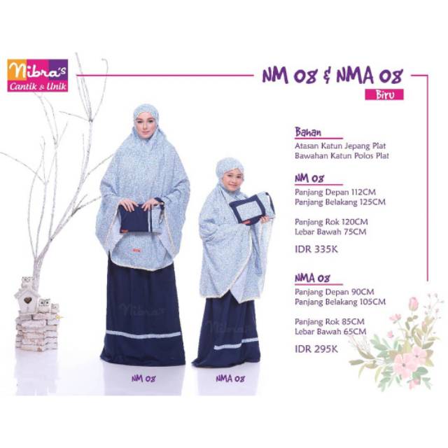 Mukenah Nibras Dewasa Nm 08 Biru