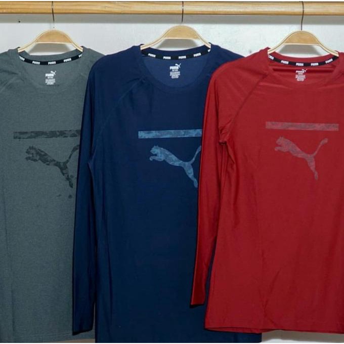 BISA COD PUMA BASELAYER BAJU LARI GYM OLAHRAGA FITNESS [ORIGINAL]