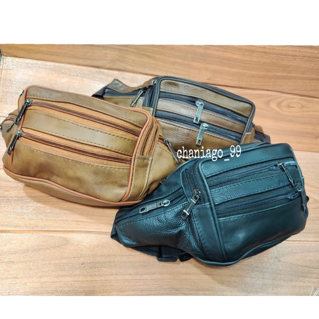 Tas Pinggang Tas Selempang PRIA kulit ASLI