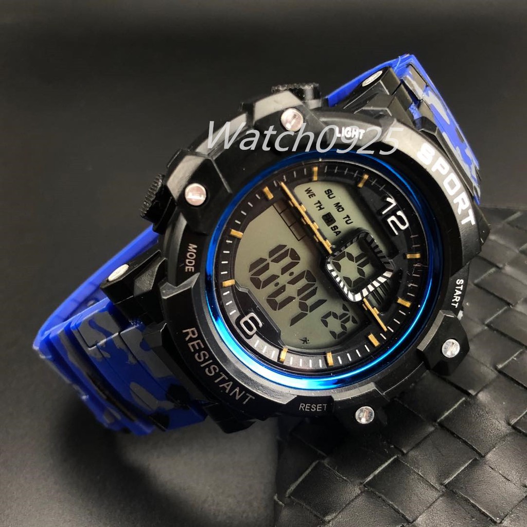 JAM TANGAN PRIA PROMO RUBBER JAM TANGAN DIGITAL SPORT DUAL-TIME LIST MURAH FASHION M57