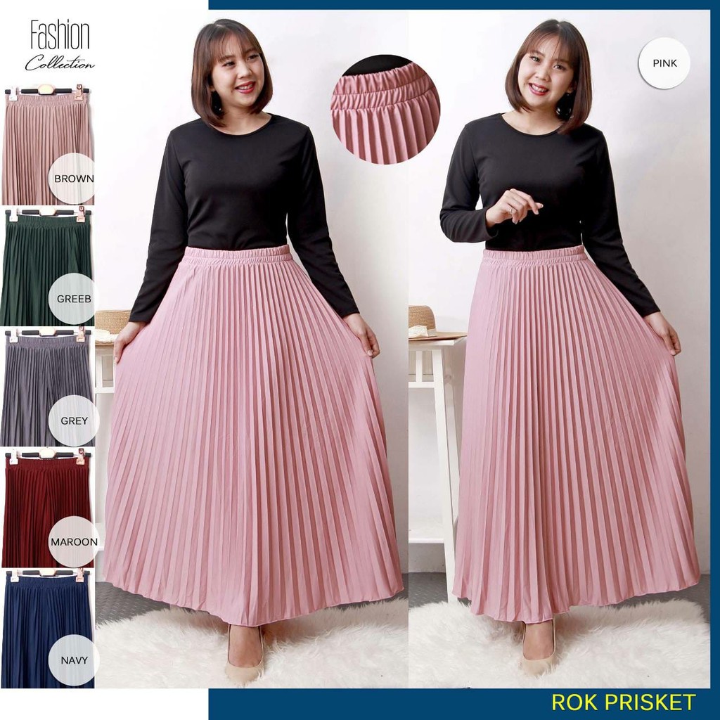 LILY - ROK PLISKET PREMIUM 28 WARNA BAHAN HYGET PREMIUM