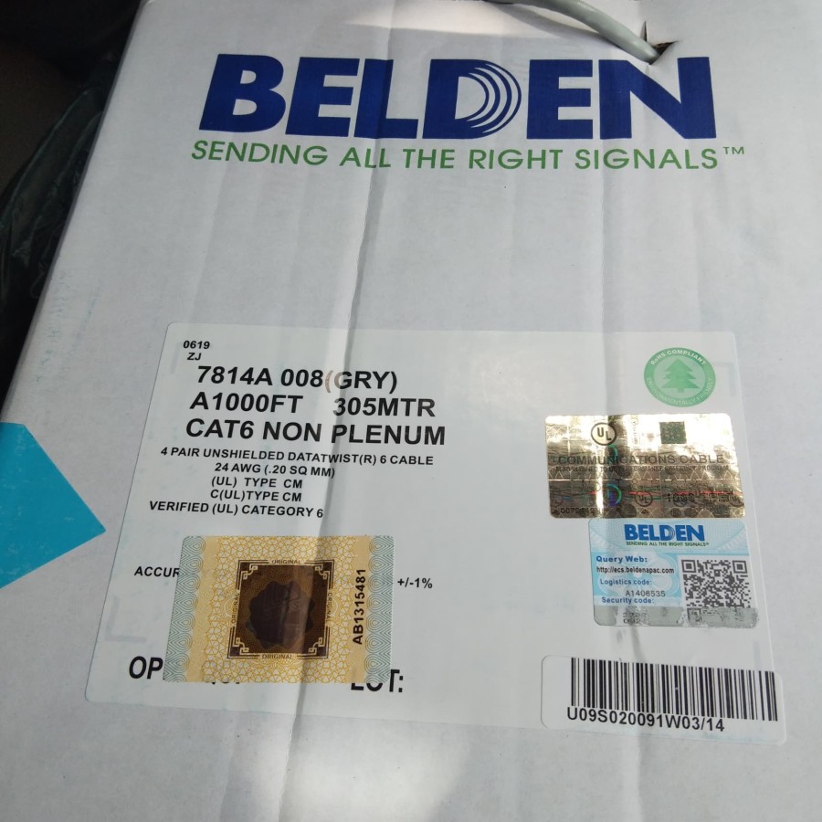 Belden Kabel LAN Cat6 UTP Cat6 USA 305m Original