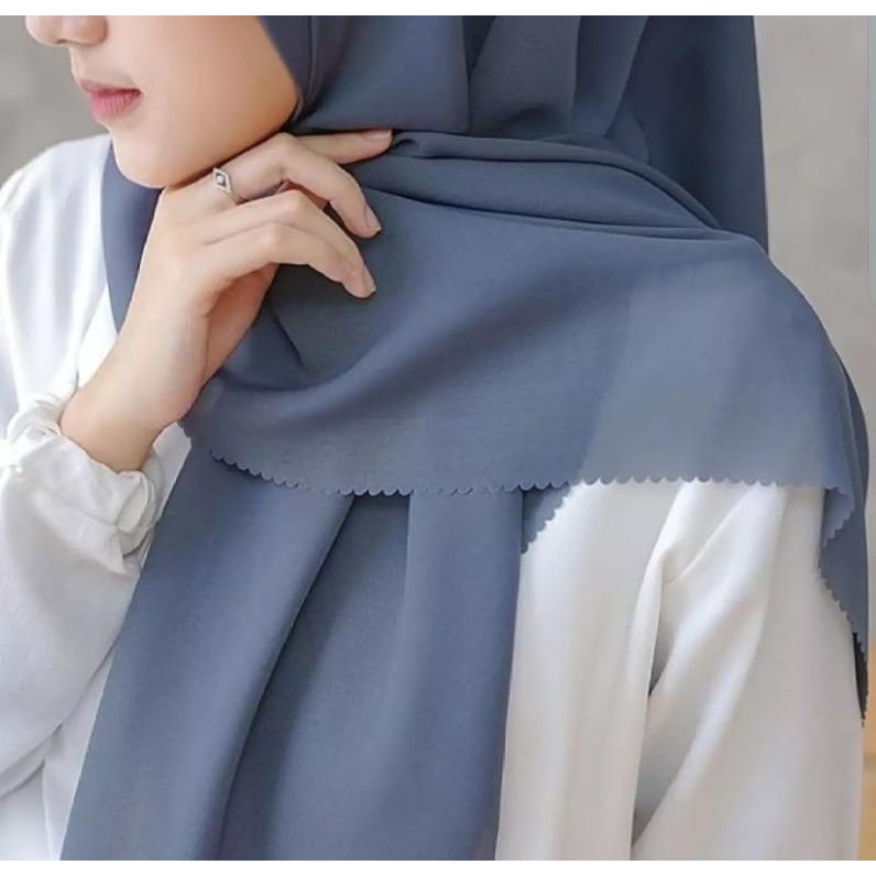 Kerudung Segiempat Bella Lasercut PollyCotton Hijab Segi Empat Bella Jilbab Bella Termurah Nayla Hijab