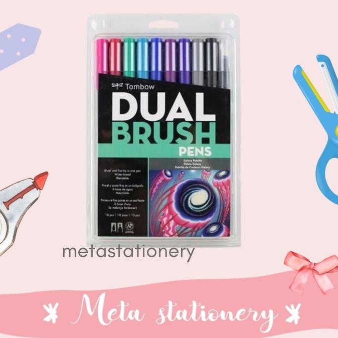 

(BISA COD) Dual Brush Pen Tombow Galaxy Pallete isi 10pc TERUJI Kode 1353
