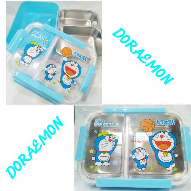 LUNCH BOX SEKAT 2 STAINLESS ANTI TUMPAH KARAKTER 9003 Y1