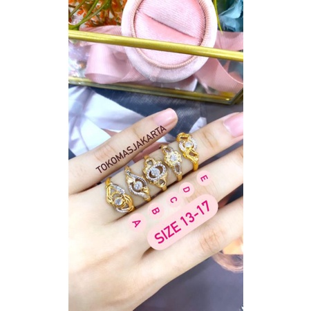 Cincin Model Dewasa Kadar 6K/30% ll UK 12-15