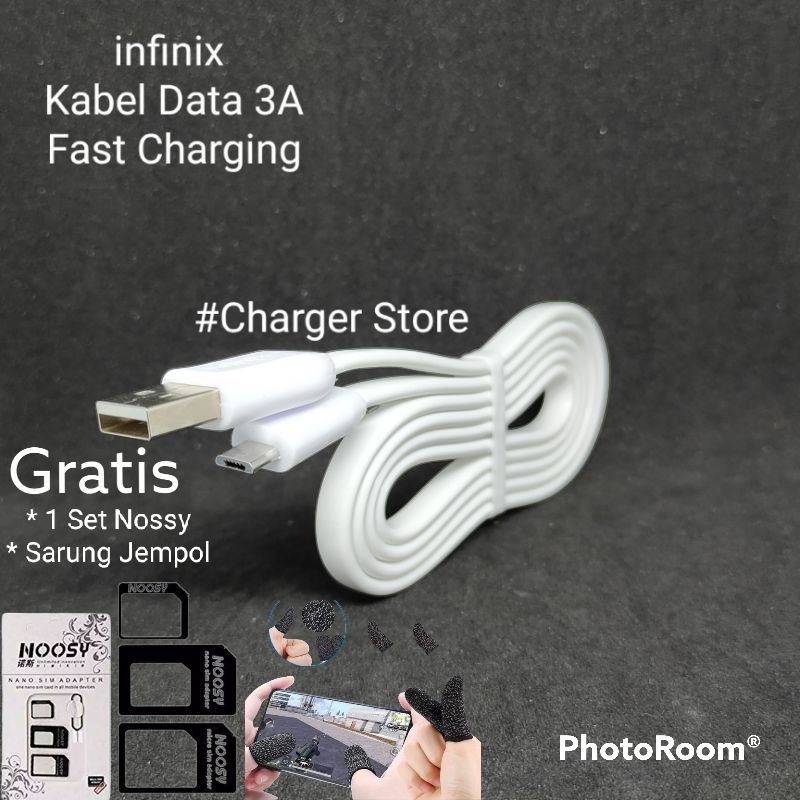 Kabel Data Infinix ORI OEM Micro USB 1 Meter Fast Charging