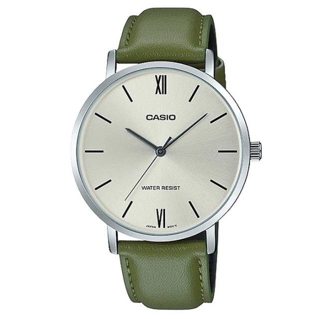 JAM TANGAN PRIA CASIO MTP-VT01L-3BUDF / MTP-VT01L-3B ORIGINAL & BERGARANSI
