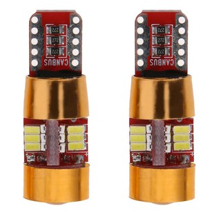 2Pcs Bola Lampu LED T10 3014 27SMD 12V Warna Putih untuk 2Pcs Bola Lampu LED T10 3014 27SMD 12V Warna Putih untuk