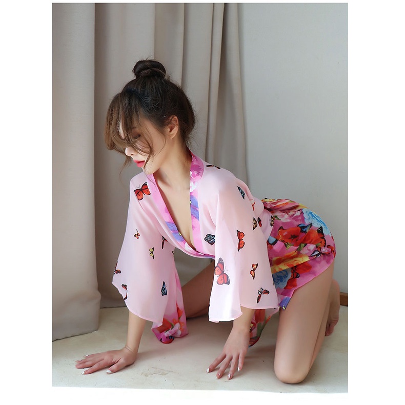 LINGERIE SET + G STRING SEXY MODEL KIMONO MEWAH PITA BESAR JEPANG