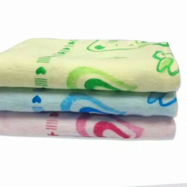 HANDUK MANDI BAYI SABLON IVORY-HANDUK BAYI IVORY UKURAN 60X110CM-HANDUK MANDI BAYI MURAH MERIAH