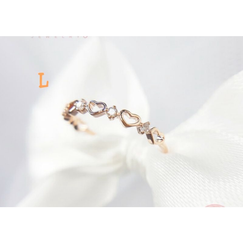 Cincin titanium asli Love korea anti karat JAN-5