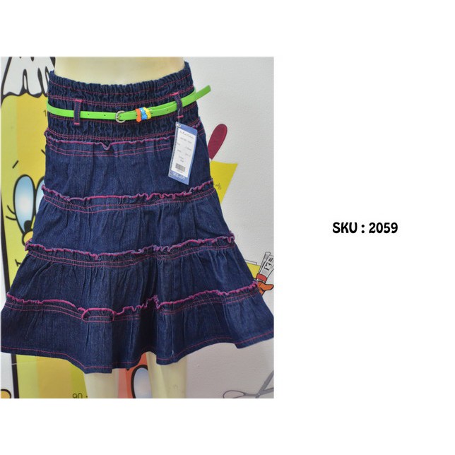 Rok Denim 7/8 Anak Perempuan