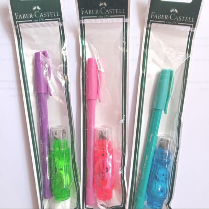 

Paket Pulpen Tripen Faber Castell dan Mini Correction tape Faber Castell