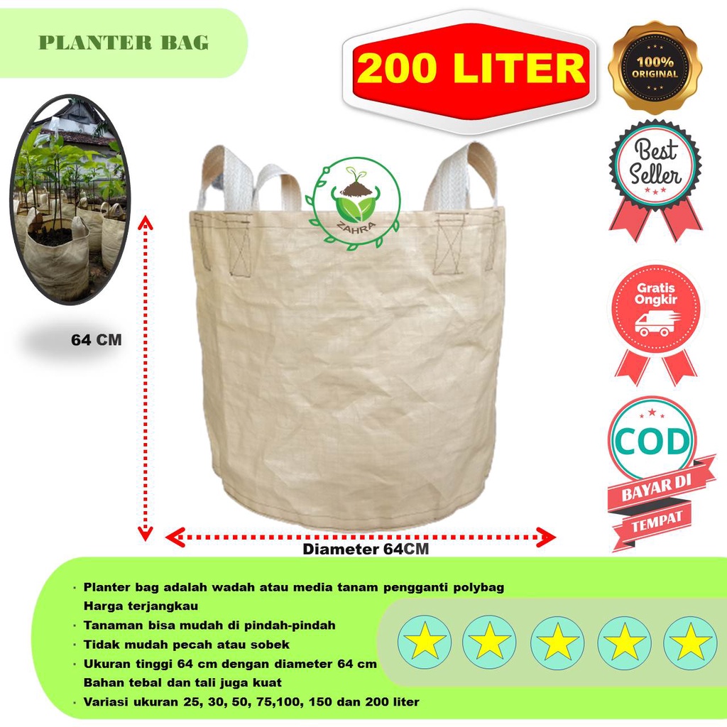 PLANTER BAG 200 LITER POT TANAMAN PLANTERBAG