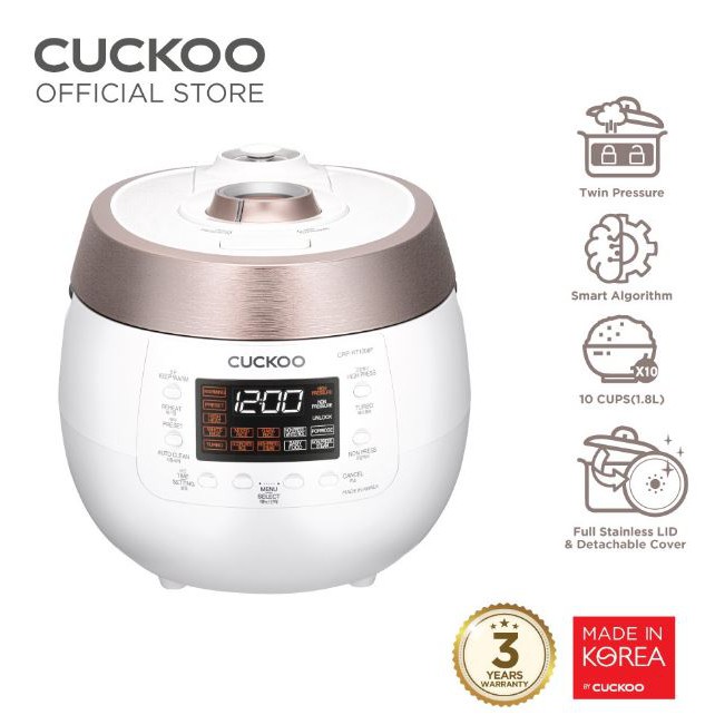 CUCKOO All in One Twin Pressure Cooker CRP-RT1008F