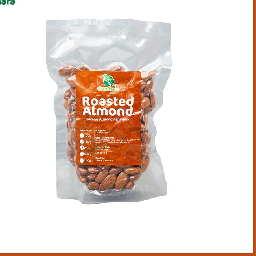 

Flash Sale!! LR096 PROMO Roasted Almond Whole 250gr / kacang almond panggang 250gr