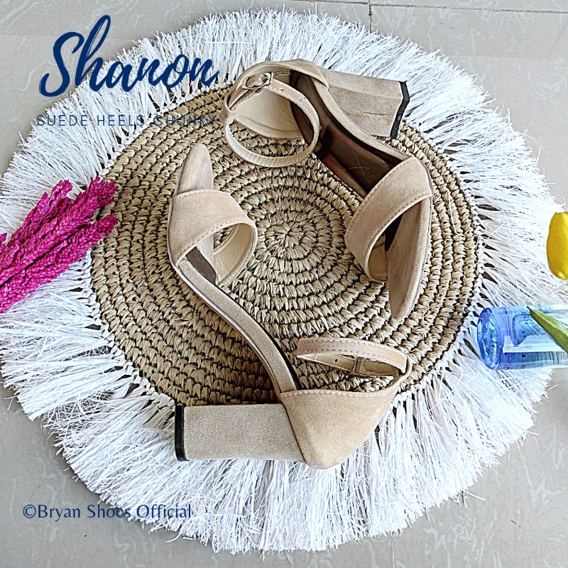 Bryan Shanon Suede Chunky Heels Tahu 5cm 9cm Beludru Oversize Bigsize Jumbo 36-40 41 42 43 Nyaman-6