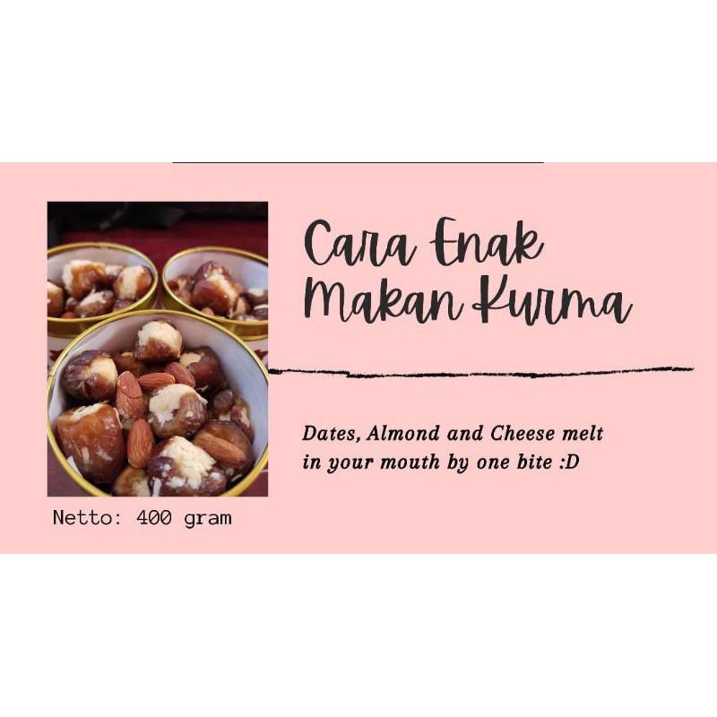 

kurma almond cheesse