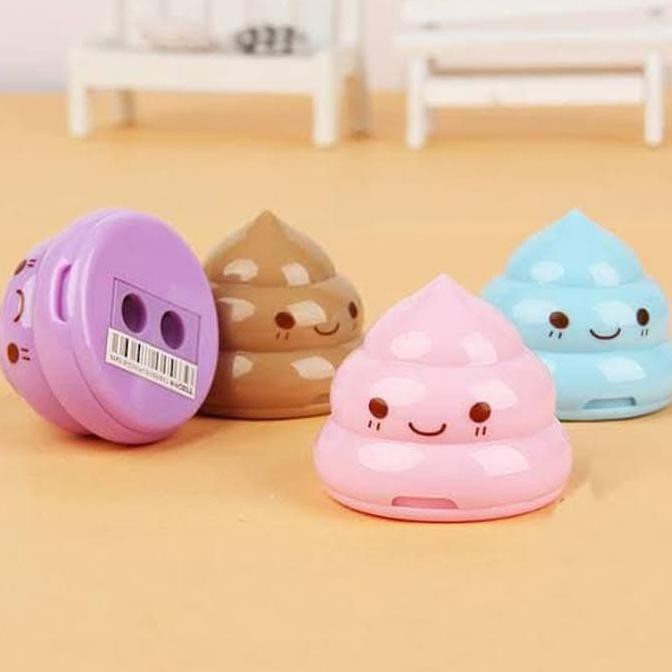 

RAUTAN PENSIL CUTE POOP / 1PCS 2 LUBANG RAUTAN BENTUK POOP ATRP-01