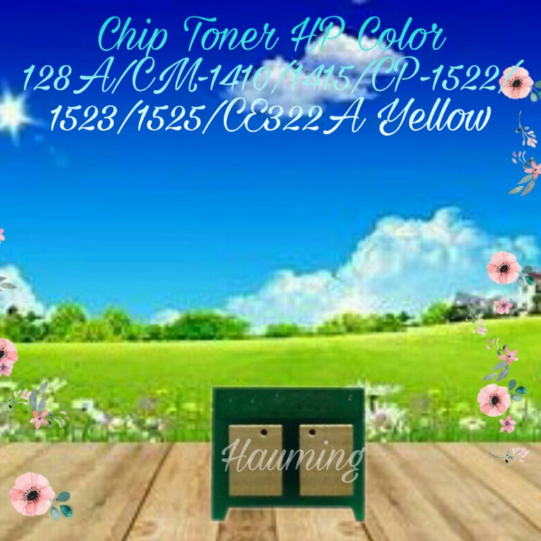 Chip Toner HP 128A CM1410 CM1415 CP1522 CP1523 CP1525 CP1522n CP1523n CP1525nw CE322A Yellow