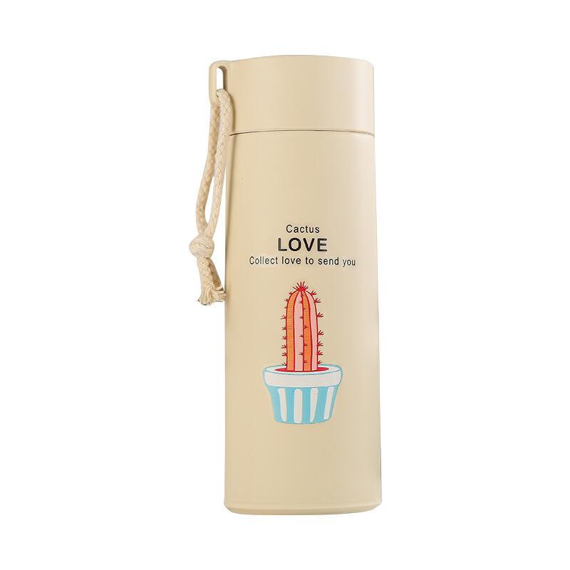 Botol Minum Kaca unik motif cactus.