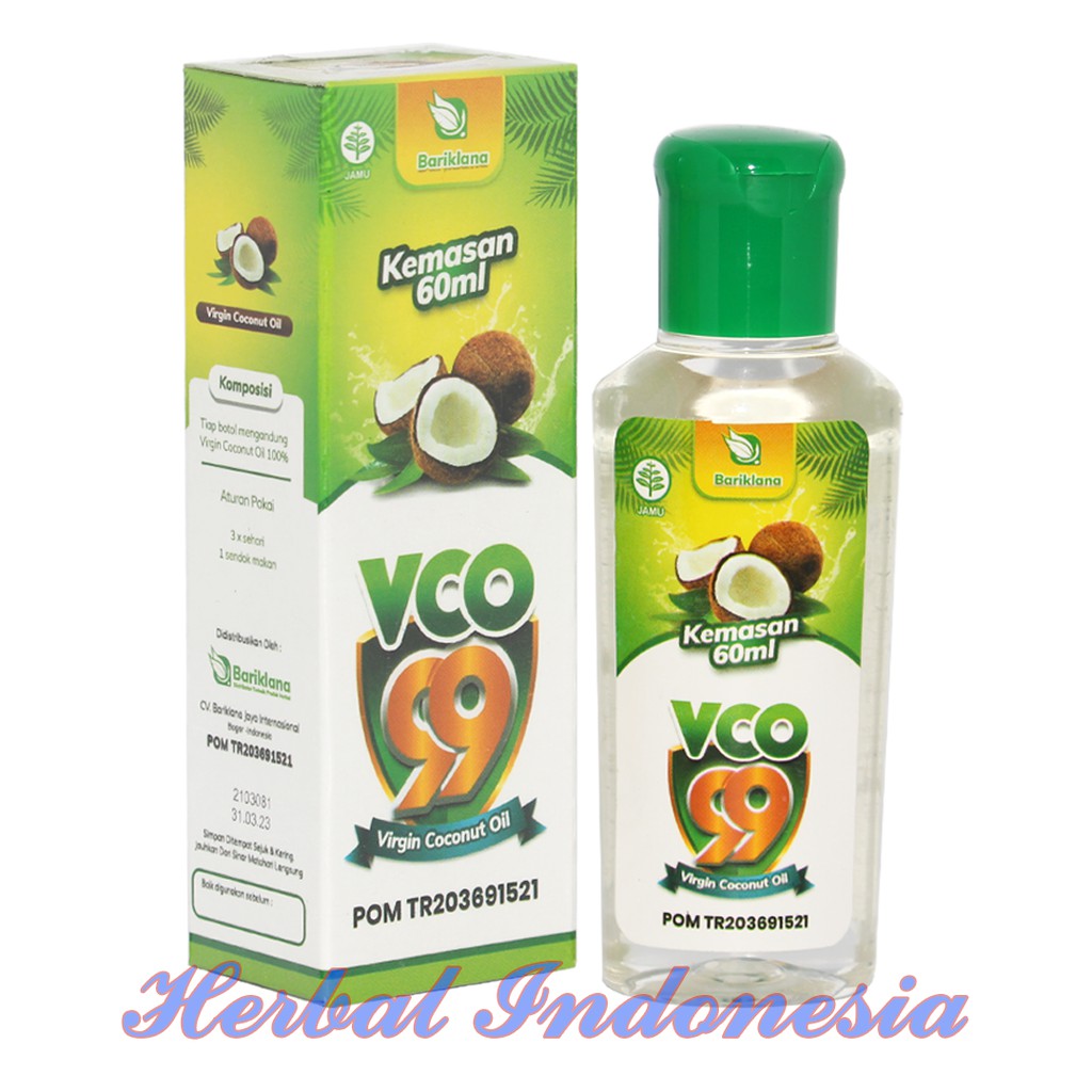 VCO ( Virgin Coconut Oil ) 99 Bariklana 60ml | Minyak Kelapa Asli