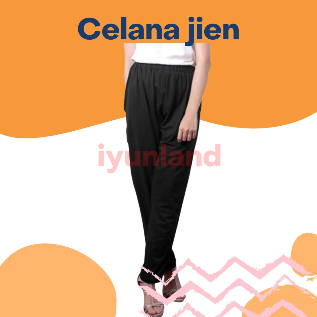 Ossa waffle pants / celana panjang cewek waffle warna hitam
