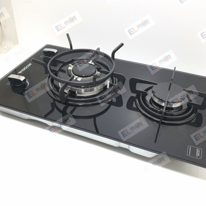 Kompor Gas Tanam Modena 2 Tungku BH 0325 Gas Hob Liscio BH0325 Kaca