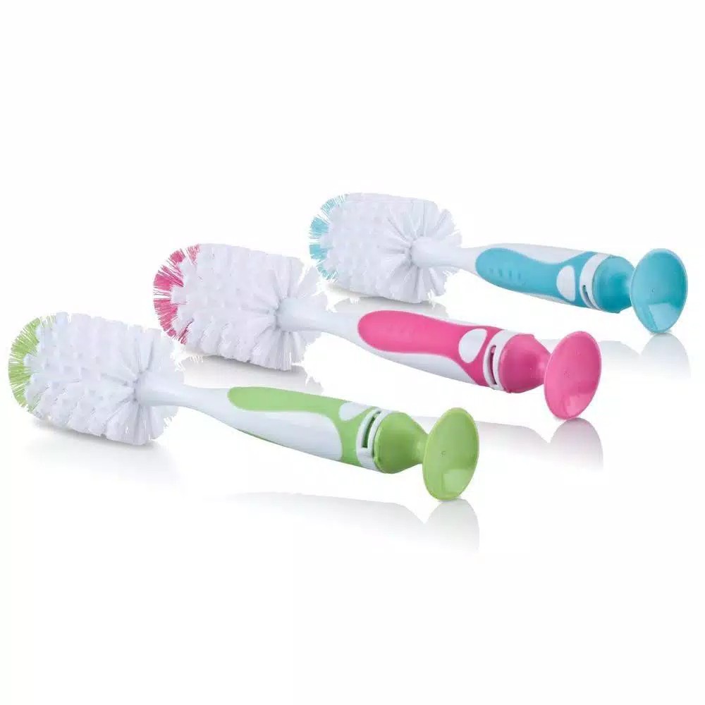 Nuby Bottle Brush With Suction Bottom Brush 2 in 1  / sikat botol nuby