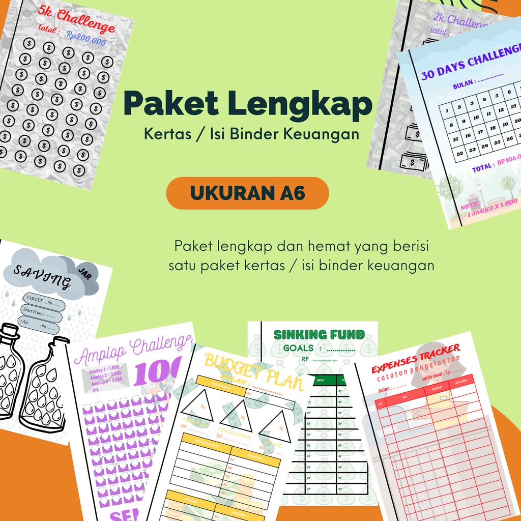 

Kertas Keuangan / Financial Paper / Perencana Keuangan / Financial Planner (isi binder/lembaran kertas) - PAKET KERTAS KEUANGAN UKURAN A6