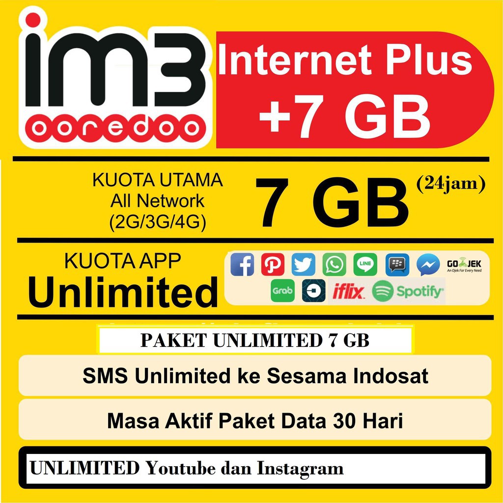 perdana indosat 7gb unlimited