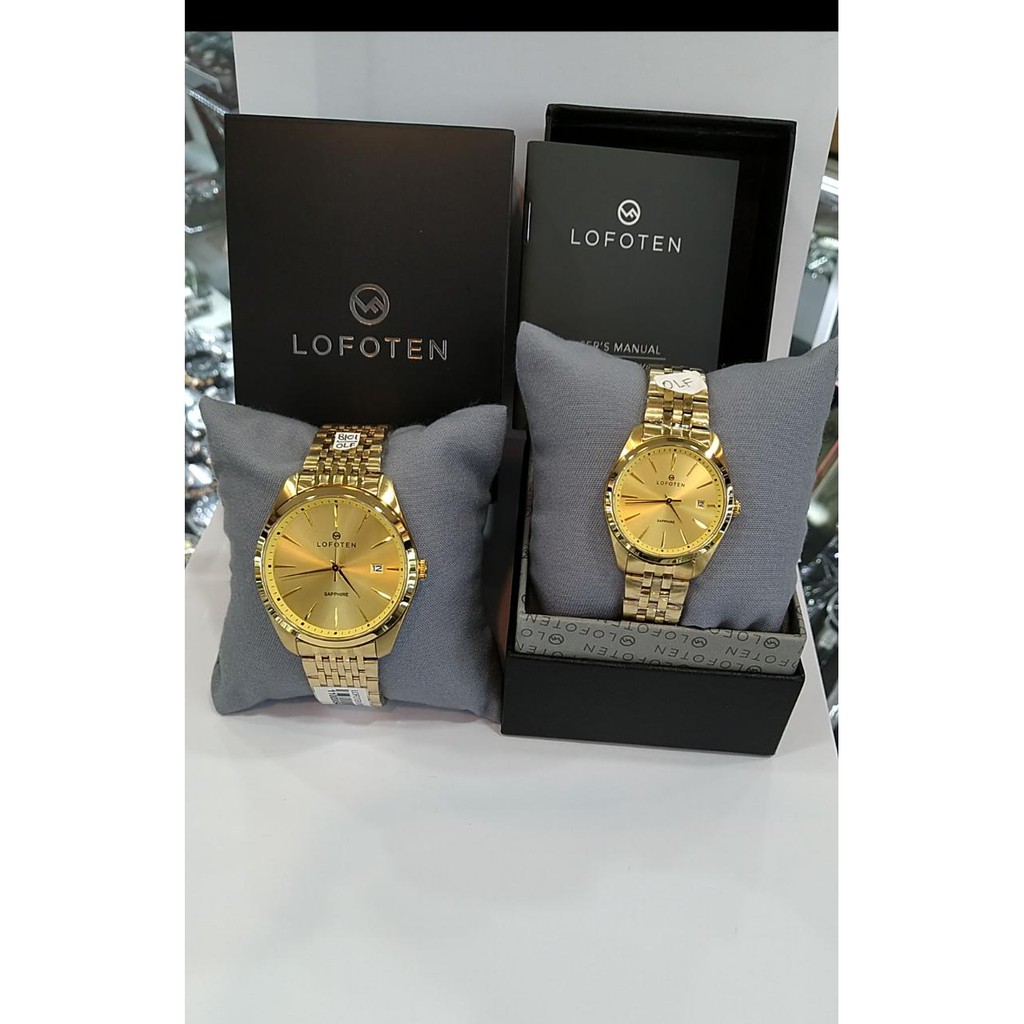 New JAM TANGAN COUPLE ORIGINAL LOFOTEN TERLARIS LOFOTEN 8101 COUPLE GOLD