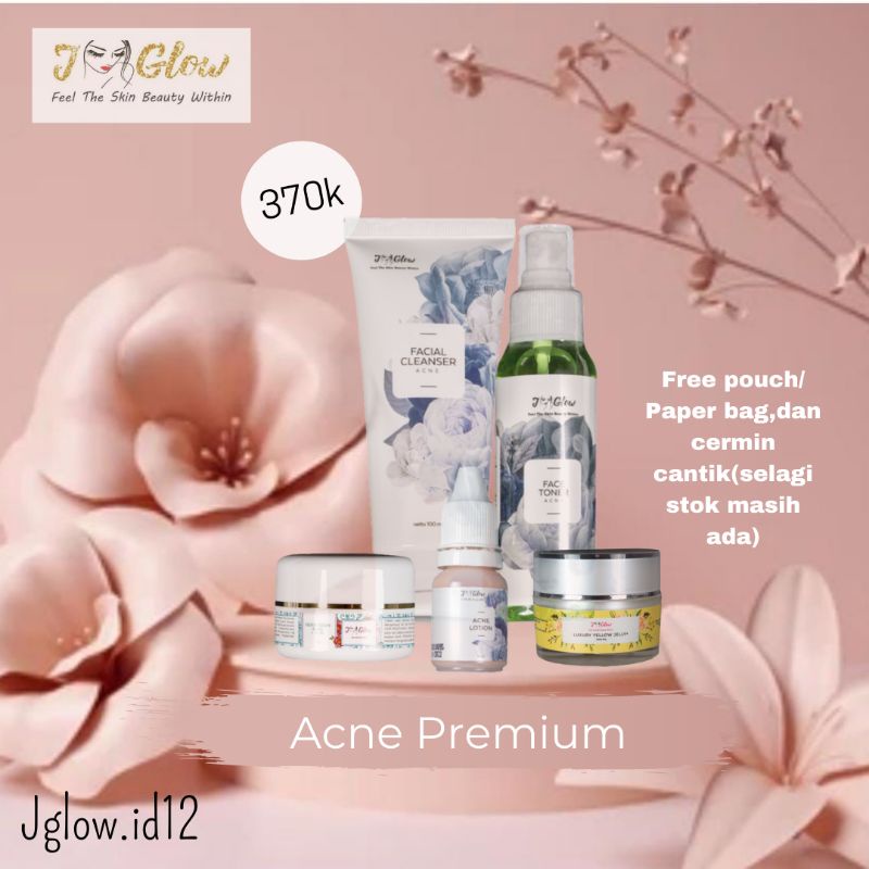 JGLOW SKINCARE PAKET ACNE PREMIUM / JGLOW SKINCARE /JGLOW ACNE / JGLOW / CANTIK JGLOW / BEAUTY JGLOW