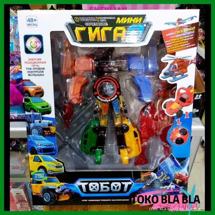 mainan anak robot Transformer tobot giga 9 seven roborcar poli