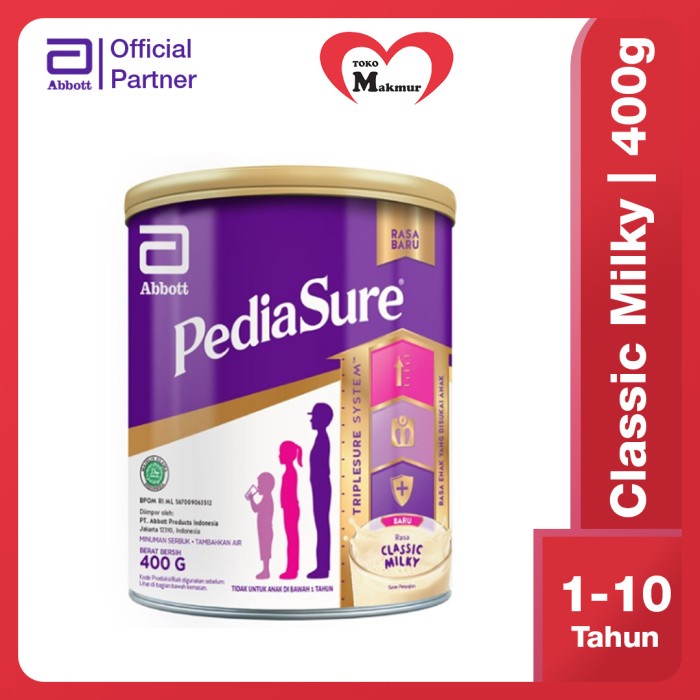 Pediasure Triplesure Vanila / Madu / Coklat / Classic Milky 400gr (Khusus Gojek Surabaya) / Toko Makmur Online