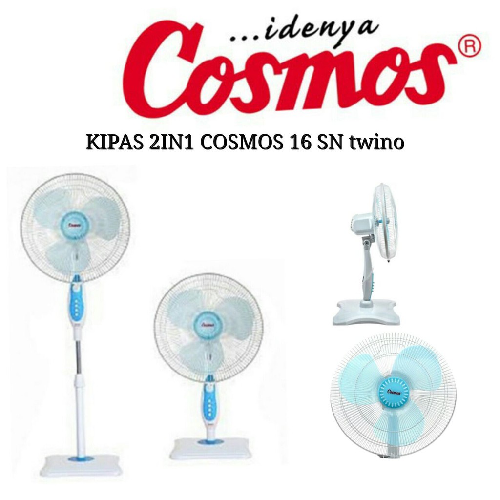 Kipas Angin 2 in 1 [Berdiri & Duduk ] 16inch Cosmos 16 SNQ