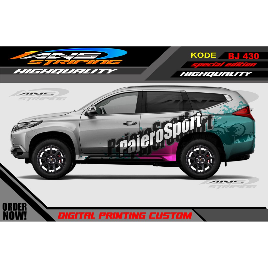 STICKER MOBIL PAJERO, FORTUNER / DECAL STICKER MOBIL PAJERO / STIKER VARIASI MOBIL