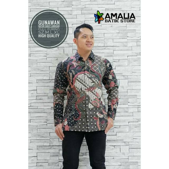 GUNAWAN.Kemeja Batik Pria Modern
