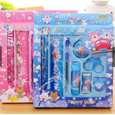 

Alat Tulis Kartun Set 2 Warna PINK & BIRU-NM paket kotak