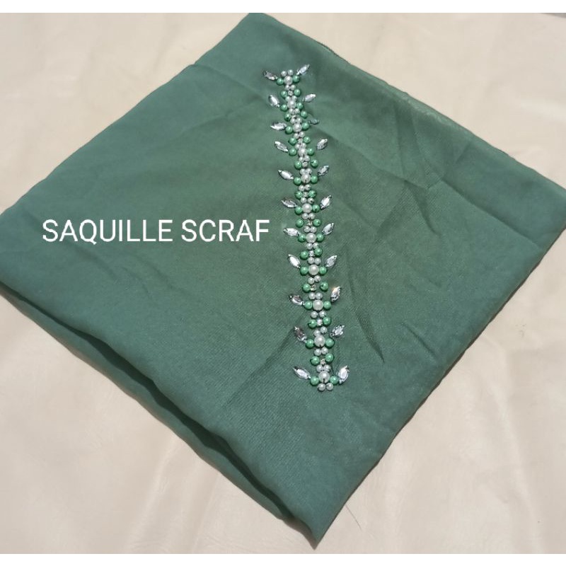 segiempat bella square payet mutiara permata/jilbab segiempat bella square bando payet/hijab bella-PUPUS