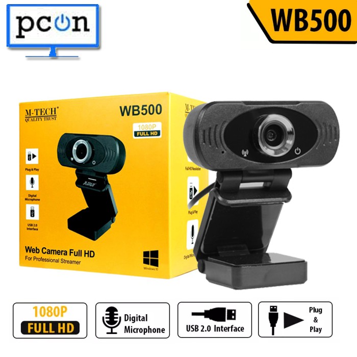 WEBCAM M-Tech WB500 Web Camera Full HD Streamer 1080P Witch Mic