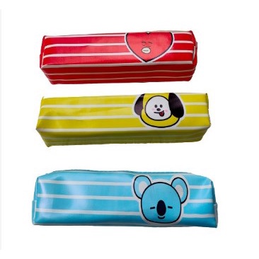 KOTAK PENSIL MOTIF BTS BT21 LUCU UNIK TEMPAT ALAT TULIS MURAH-5