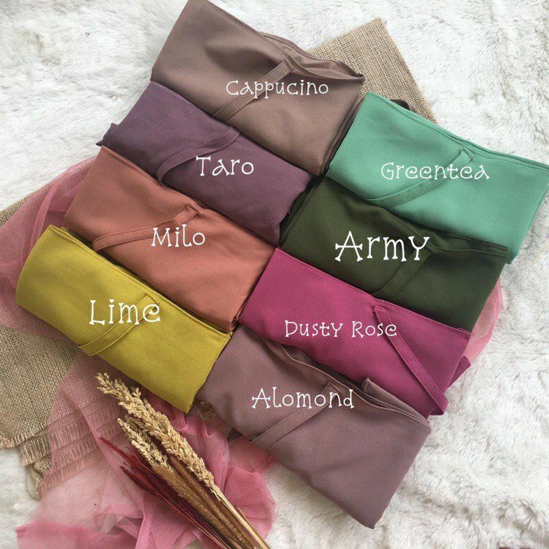 HIJAB SHALIHAH INSTAN DAILY SIMPLE NON PET (BERGO MARYAM)DIAMOND IMPORT-Lime