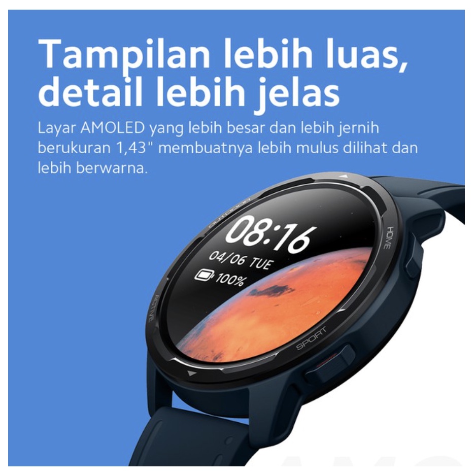 Xiaomi Watch S1 Active Layar AMOLED 1,43&quot; 60Hz Tahan Air 5 ATM* Baterai 470mAh 117 Mode Kebugaran / Xiaomi S1 Active