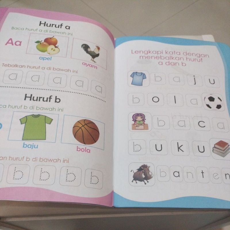 buku membaca menulis al fabet 32 halaman 19x27cm